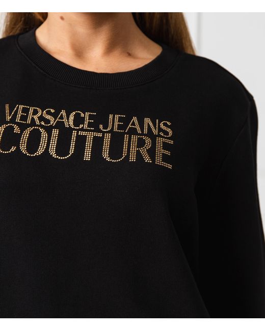 Versace Jeans Black Logo Details Sweater