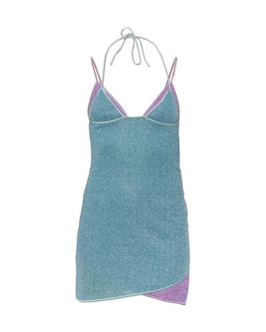 Oseree Blue Spaghetti Strap Dress