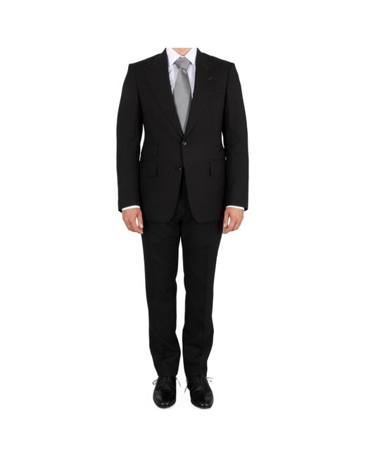Tom Ford Black Shelton Grand Check Suit for men