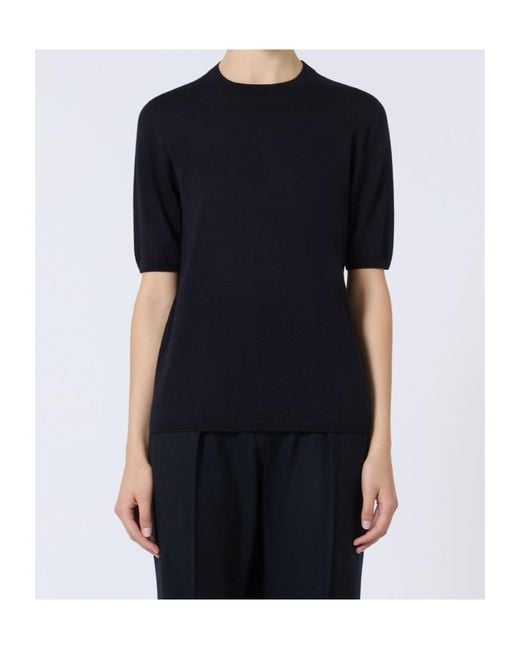 Max Mara Black Gerico Short-Sleeved Knitted Jumper