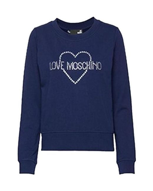 Moschino Blue Logo Details Sweater