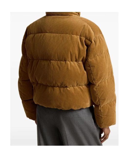Polo Ralph Lauren Brown Corduroy-Effect Quilted Jacket
