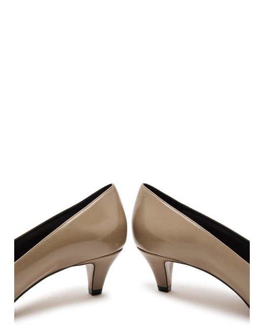 The Row Brown Solid Color Leather Pumps