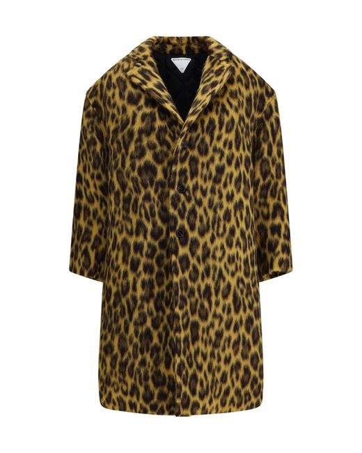 Bottega Veneta Multicolor Brushed Leopard Coat