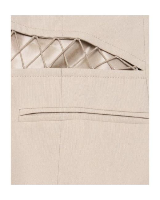 Dion Lee Natural Single-Breasted Wool Interwoven Suit Jacket
