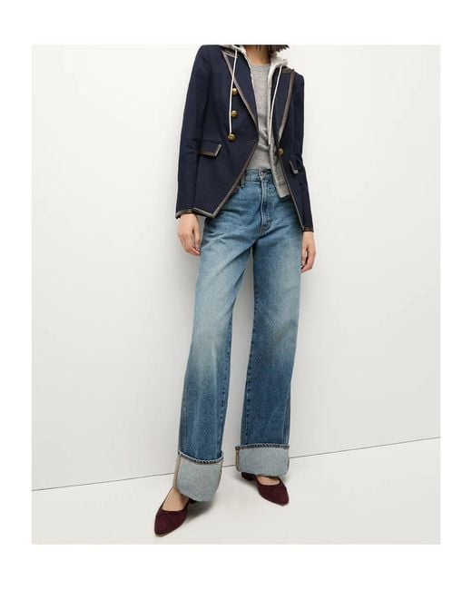 Veronica Beard Blue Long-Sleeved Suit Coat