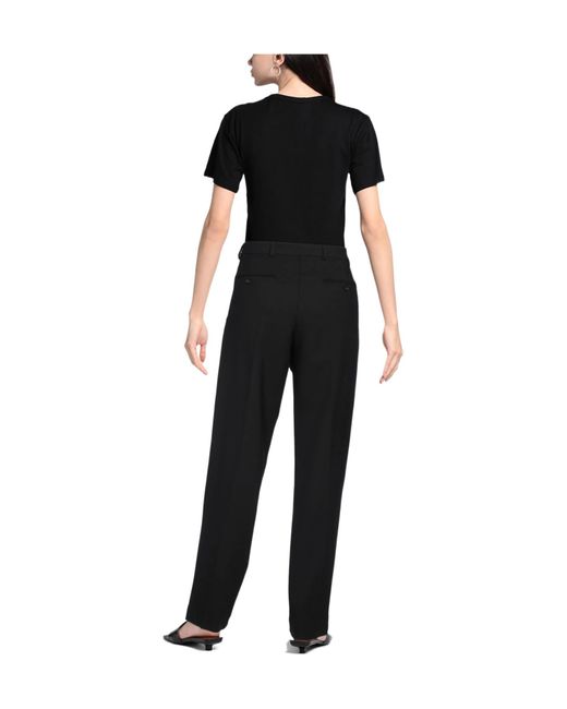 Sportmax Black Solid Color Casual Trousers