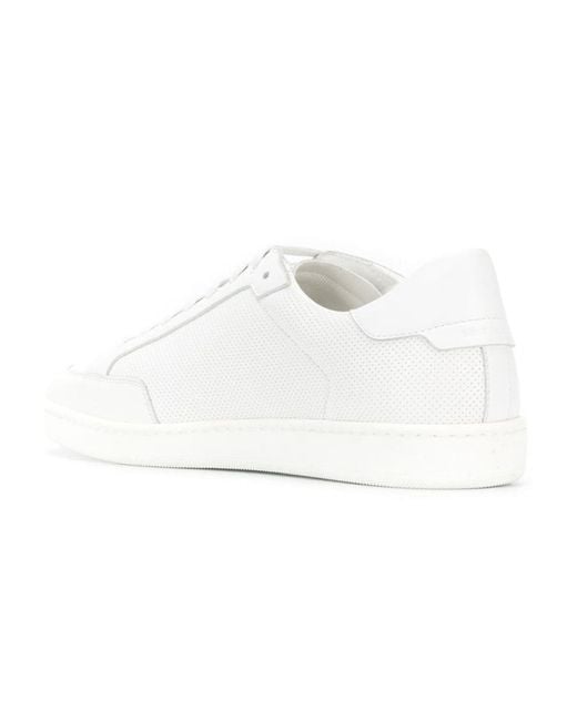 Saint Laurent White Court Classic Sl/10 Lace-Up Sneakers for men
