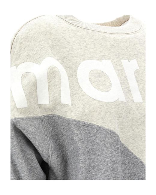 Isabel Marant Gray Isabel Marant Étoile Houston Logo Printed Crewneck Sweatshirt