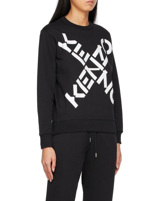 KENZO Blue Logo Printed Crewneck Sweatshirt