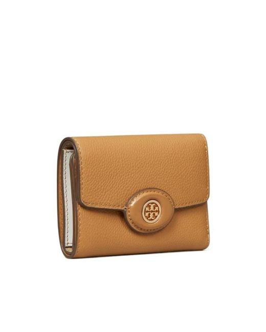 Tory Burch Natural Robinson Small Wallet