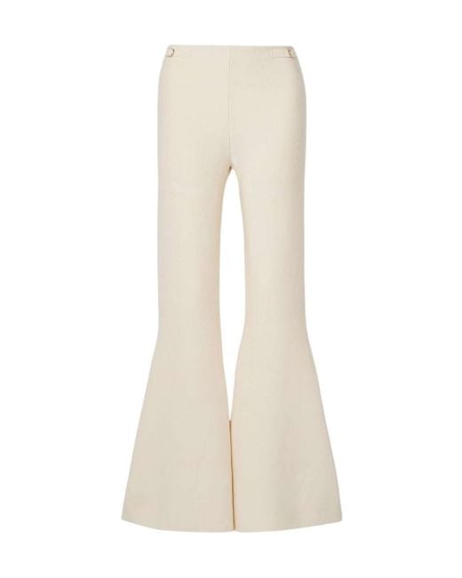 Gabriela Hearst Natural Pantalon Ayala Acampanado Marfil
