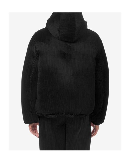 K-Way Black Claudeny Plisse Thermo Pleated Heavy Jacket for men