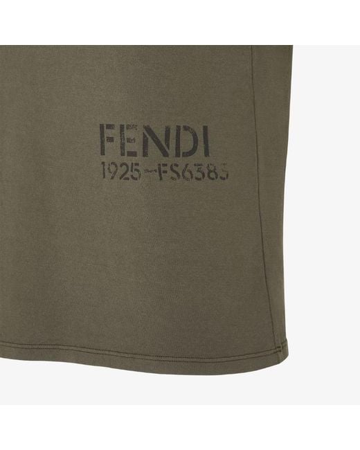 Fendi Green Short-Sleeved T-Shirt