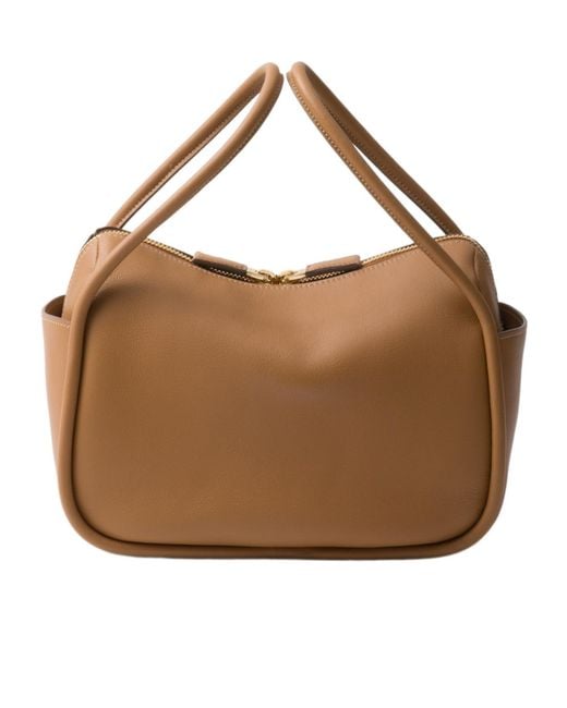 Prada Brown Darling Leather Handbag