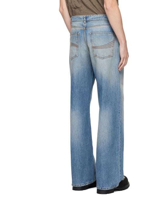 ERL Blue Breakwater Wash Jeans for men