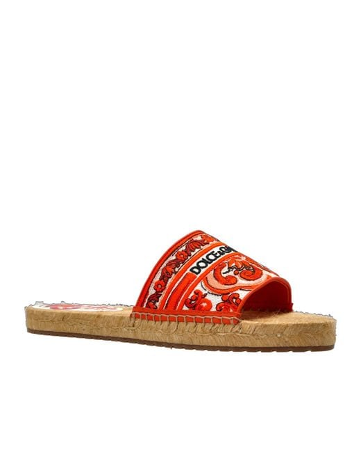Dolce & Gabbana Logo Embroidered Esapdrilles