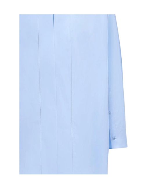Dondup Blue Polo-Neck Shirt Dress