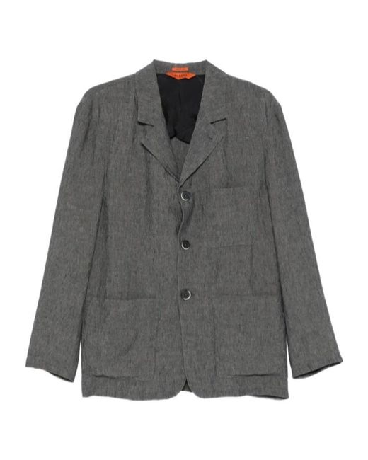 Barena Gray Notched-Lapel Blazer for men