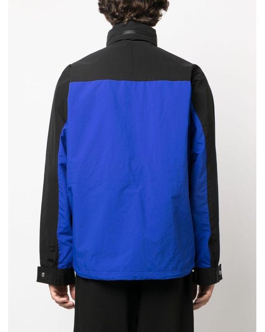 Sacai Blue Funnel-Neck Reversible Jacket for men