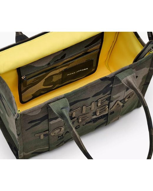 Marc Jacobs Black The Camo Jacquard Large Tote Bag