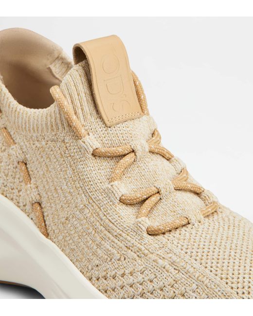 Tod's Natural Lace-Up Sneakers