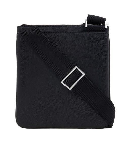 Boss Black Logo-Lettering Messenger Bag for men