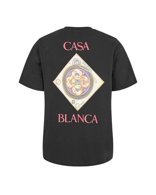 Casablanca Black Printed T-Shirt for men