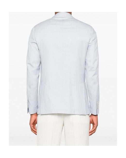 Lardini White Patch-Pocket Jacket for men