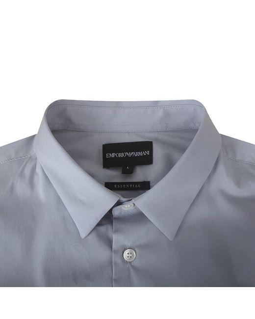 Emporio Armani Blue Long-Sleeved Shirt for men