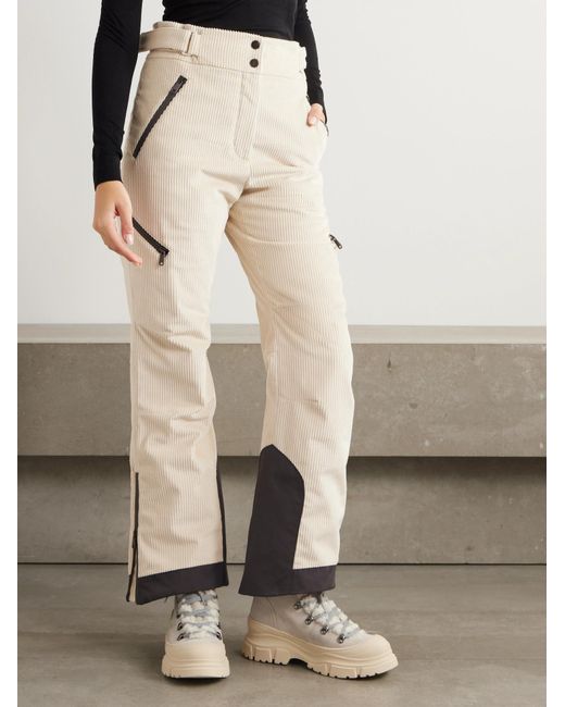 Brunello Cucinelli Natural Corduroy Ski Pants