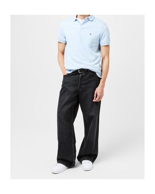 Tommy Hilfiger Blue Logo Short Sleeve Polo Shirt for men