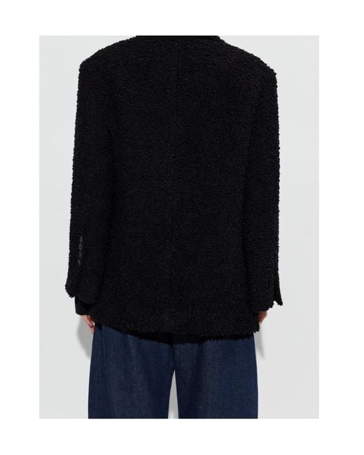 By Malene Birger Black Biena Textured Button Blazer
