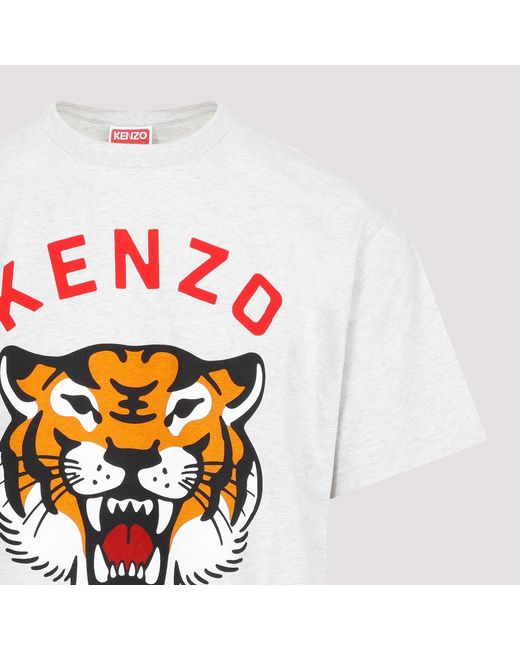 KENZO White Tiger Printed Crewneck T-Shirt for men
