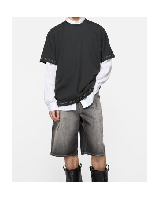 Acne Black Logo T-Shirt for men