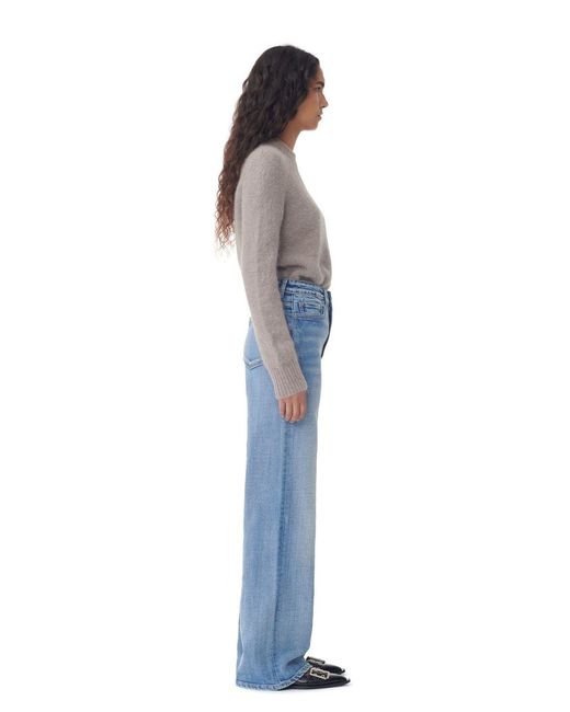 Ganni Blue Andi Straight Leg Jeans