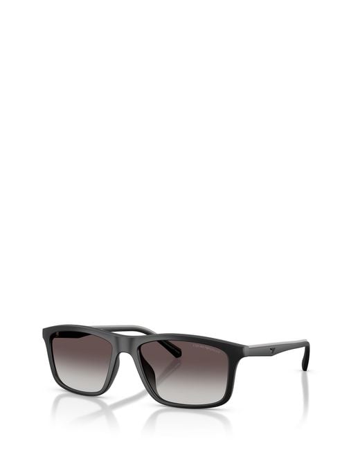 Emporio Armani White Square Frame Sunglasses for men