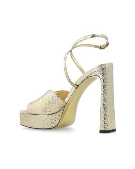 Jimmy Choo Metallic Karli 125 Buckled Platform Sandals