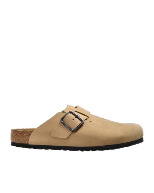 Birkenstock Brown Boston Buckle Clogs for men