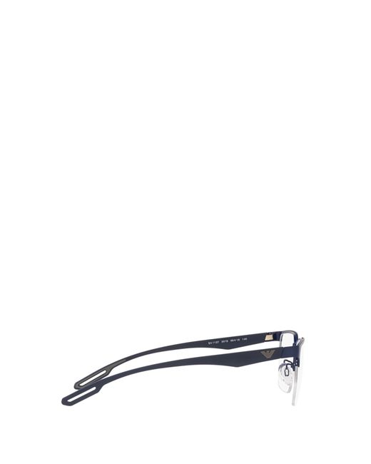 Emporio Armani White Rectangular Frame Glasses for men