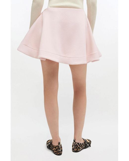 Ganni Pink Peacoat Circle Skirt