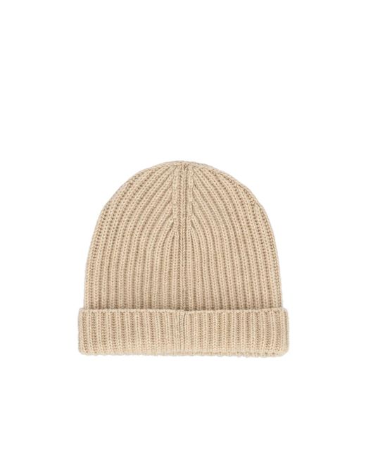 Loro Piana Natural Turn-Up Hem Knitted Beanie for men