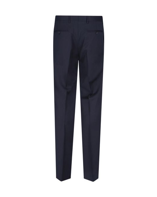 Tagliatore Blue Long-Sleeved Lapel Suit for men