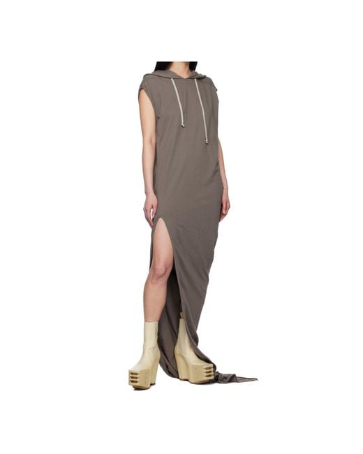Rick Owens Brown Slit Dress