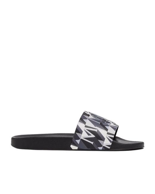 Moncler White Basile Slip-On Slides for men