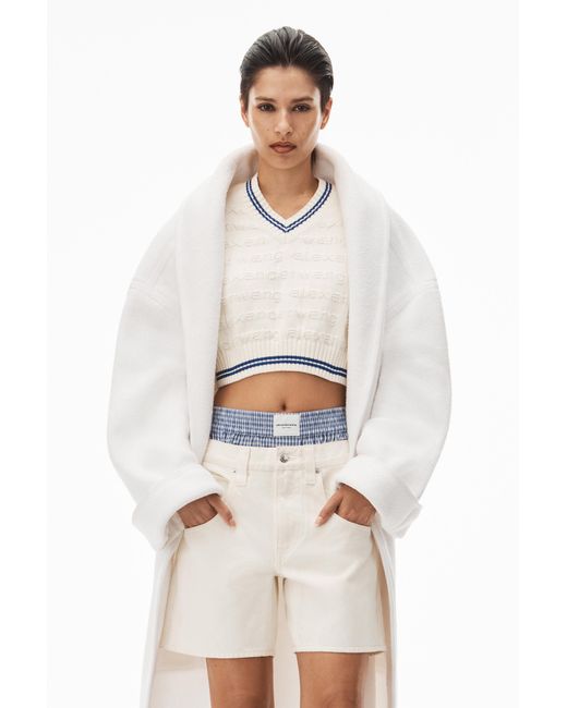 Alexander Wang Blue High-Waisted Boxer Shorts