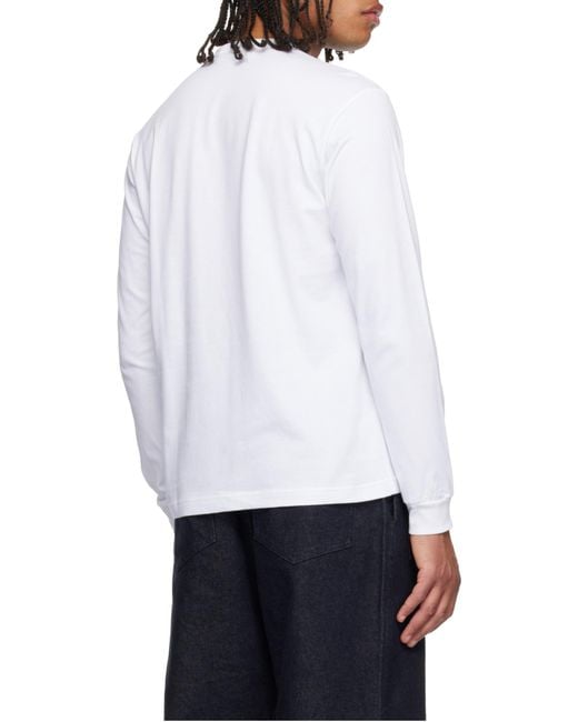Comme des Garçons White Comme Des Garçons Homme Long Sleeved T-Shirt for men