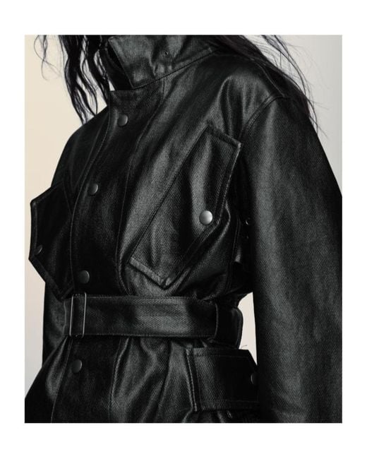 Maison Margiela Black Stand Up Collar Betled Jacket