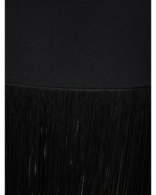 Michael Kors Black Crepe Tassel Mini Skirt
