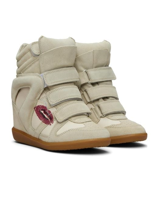 Isabel Marant Natural Bekett High-Top Sneakers